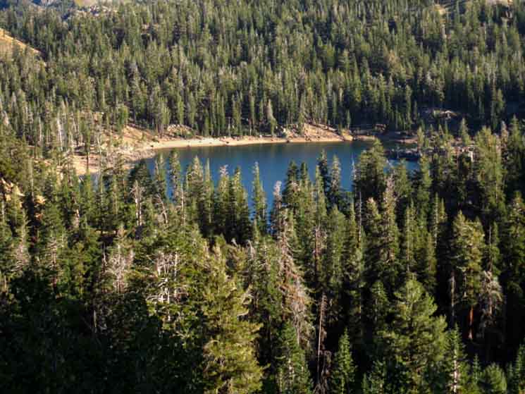 Lower Kinney Lake from Reynolds Peak.